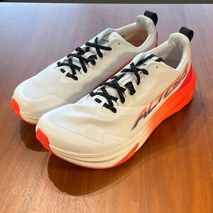 Altra Mont Blanc Speed White and Orange Athletic Shoes